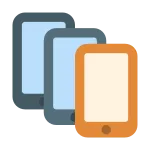 Multiple Smartphones SVG Icon